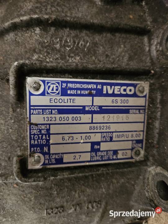 Skrzynia biegow Iveco Daily dostawcze Obłotne