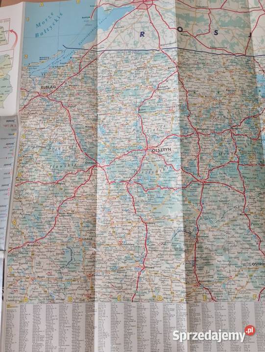 Mapa papierowa MAZURY składana turystyczna Kultura i Rozrywka Poznań sprzedam