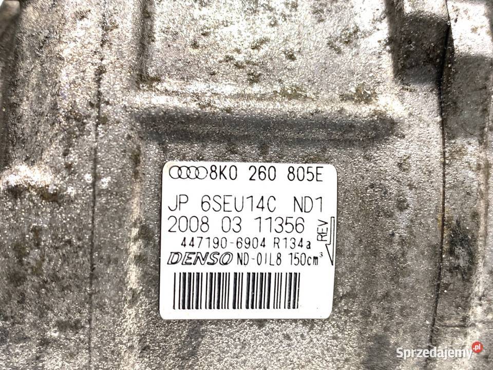 SPRĘŻARKA KLIMATYZACJI AUDI A4 B8 8K0260805E 18 Części samochodowe
