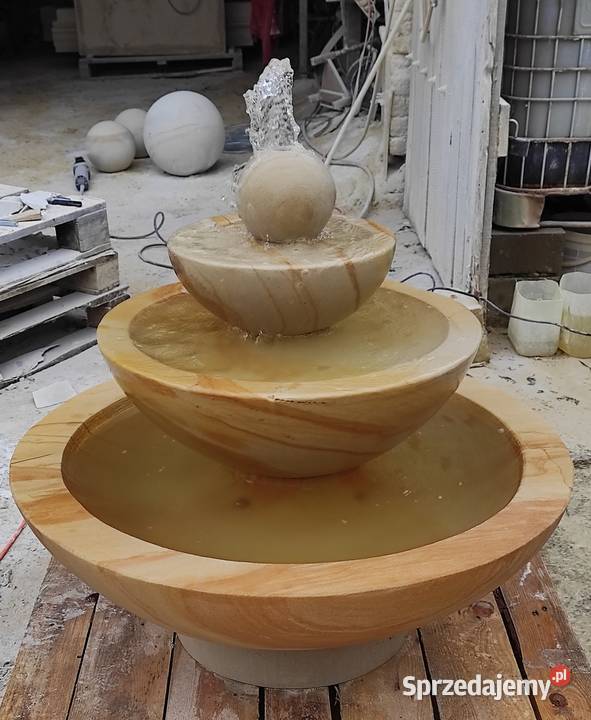 Fontanna 3 mise z kamienia naturalny piaskowiec Architektura ogrodowa Kamienna Góra sprzedam