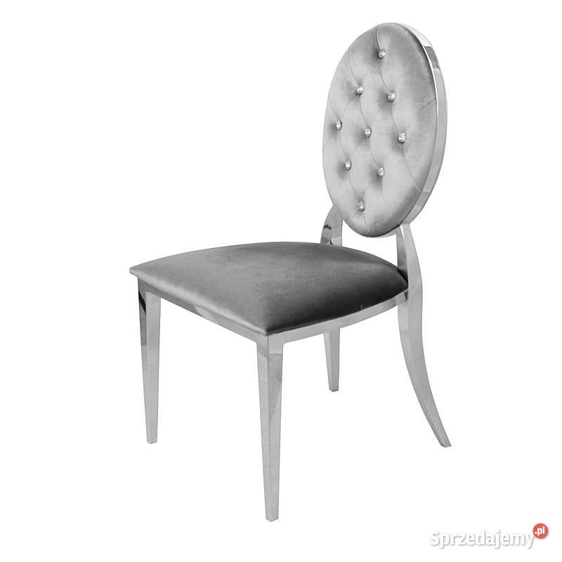 Krzesła glamour Ludwik Tapicerowane Pikowane Do jadalni Stół