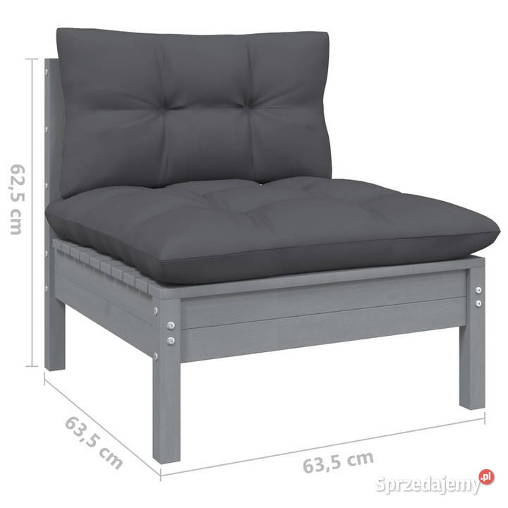 4osobowa sofa z antracytowymi poduszkami lite Warszawa
