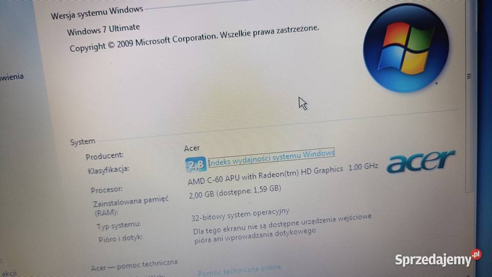 Laptop ASUS X401U AMD C60 2GB Ram 320HDD