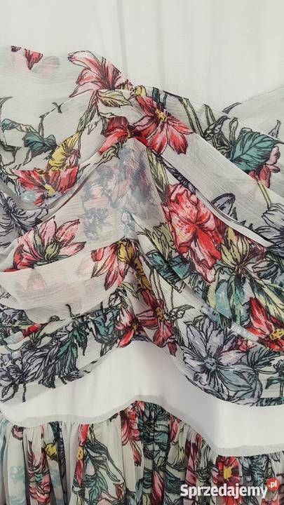 Rozkloszowana sukienka w kwiaty ASOS 46 XXXL 3XL Szczecin