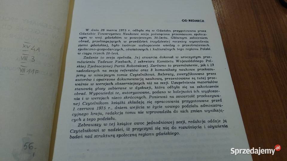 Przemiany społeczne w regionie gdańskim w Książki naukowe i popularnonaukowe pomorskie Gdańsk sprzedam