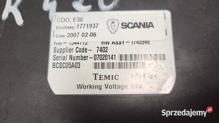 Sterownik Moduł Koordynator COO Scania R 1781256 pomorskie Mojusz