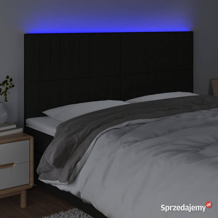 Zagłówek do łóżka z LED czarny 160x5x118128 Warszawa
