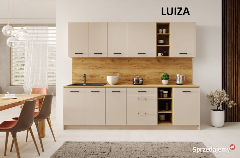 Kuchnia ZESTAW MEBLI KUCHENNYCH Luiza blat dąb Meble Wrocław