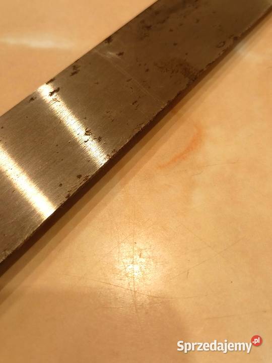 Nóż PRL stal węglowa brudna 42 Pozostałe Łódź
