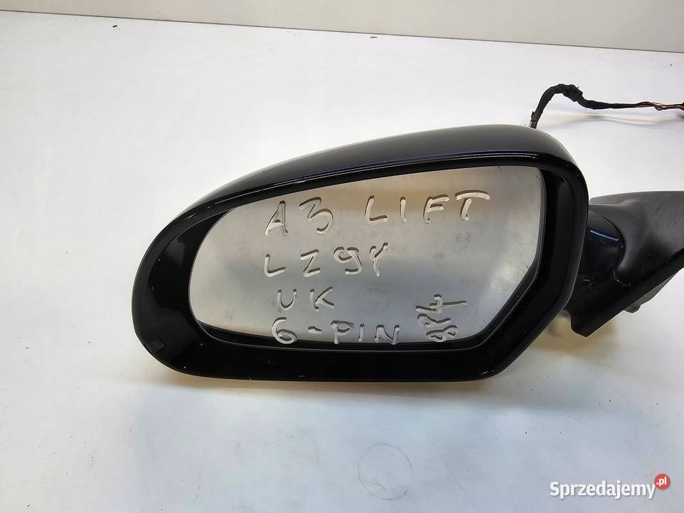 LUSTERKO LEWY PRZÓD AUDI A3 8P LIFT LZ9Y 6PIN UK Przystajń sprzedam