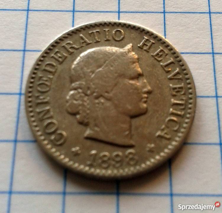 5 RAPPÓW 5 CENTYMÓW 1898 SZWAJCARIA Piszczac