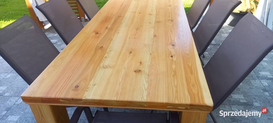 meble ogrodowe stół 250x90x6 krzesła 8 Błotnica Strzelecka