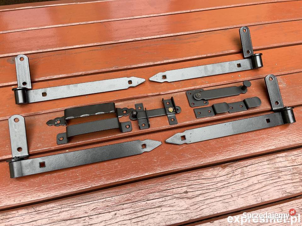 Zestaw 4 zawias pasowy 300mm zasuwka do drzwi Żywiec