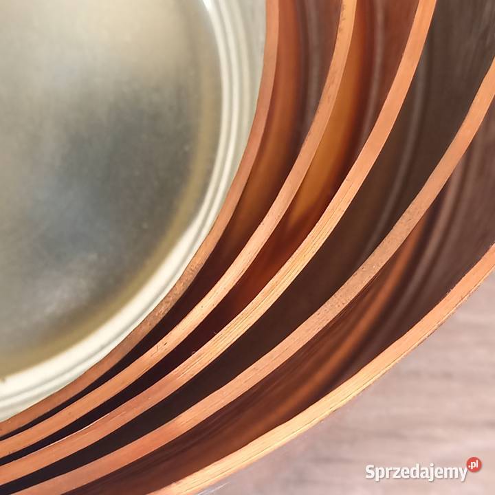 Miedziany garnek miedziane rondle 5 sygnowane Warszawa