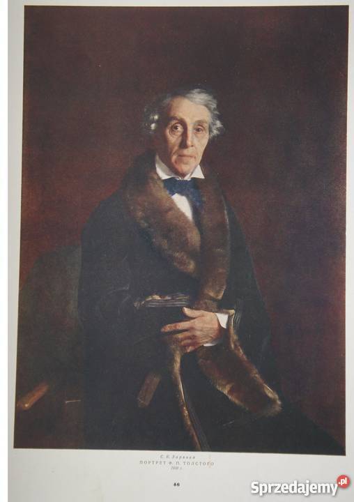 Siergiej Zarjanko portret F Tołstoja 1850 r Malarstwo Szczecin