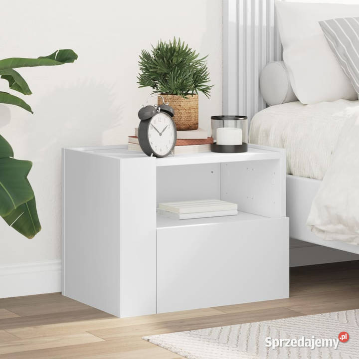 Wisząca szafka nocna biała 45x30x35 WM848311 mazowieckie Warszawa
