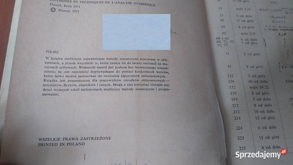 Praktyczne metody analizy numerycznej Jean Kultura i Rozrywka Gdańsk sprzedam