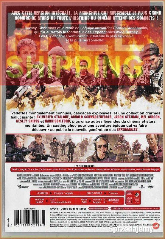 Expendables 3 2014 DVD Version intgrale indite Filmy Krynica-Zdrój