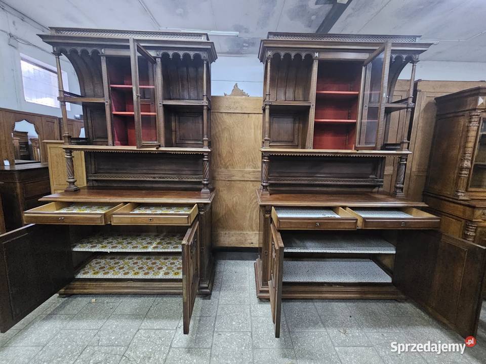 Dwa takie same kredensy eklektyczne Francja małopolskie Nowy Sącz