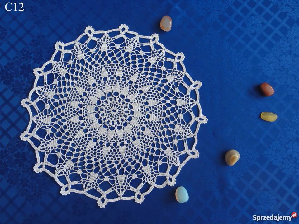 Serwetki białe szydełkowe na szydełku 3539 lubelskie Lublin