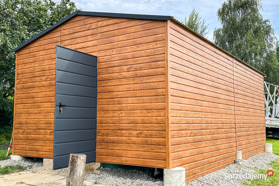 Garaż blaszany 45x6m Brama dwuskrzydłowa drzwi 27m2 zachodniopomorskie