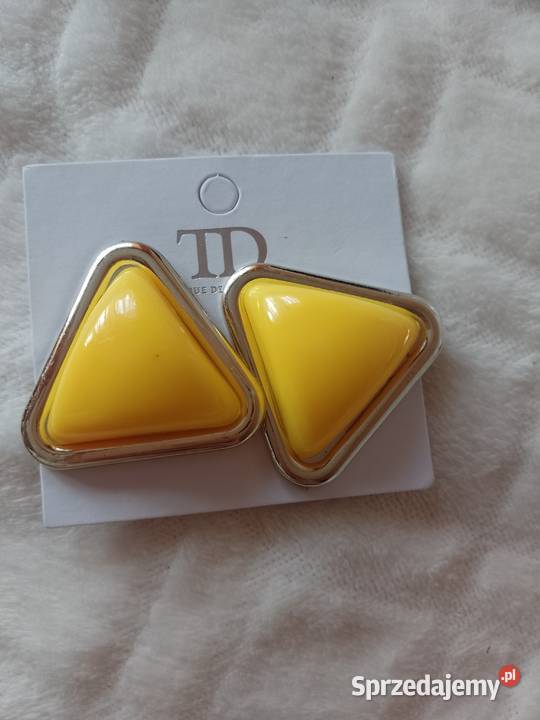 Duże żółte kolczyki z Londynu NOWE Kraków
