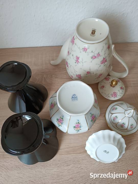 Porcelana szkło dzbanek pucharki koszyczek Gorlice sprzedam