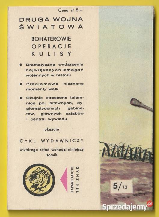 ŻÓŁTY TYGRYS CZOŁGI IDĄ NA ZACHÓD 1972 łódzkie Łódź sprzedam