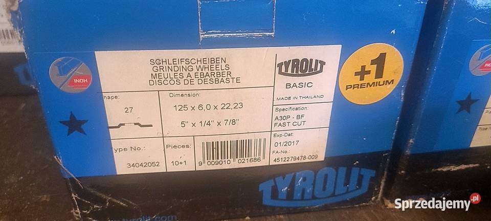 Tarcza Tyrolit Fast Cut 125x6x22mm P30 Jeżowe