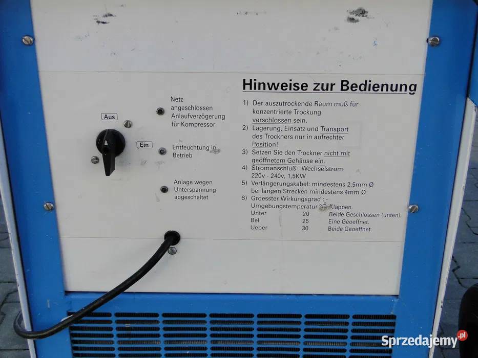 Osuszacz budowlany pochłaniacz wilgoci EBAC MK11 Pozostałe Łętownia sprzedam