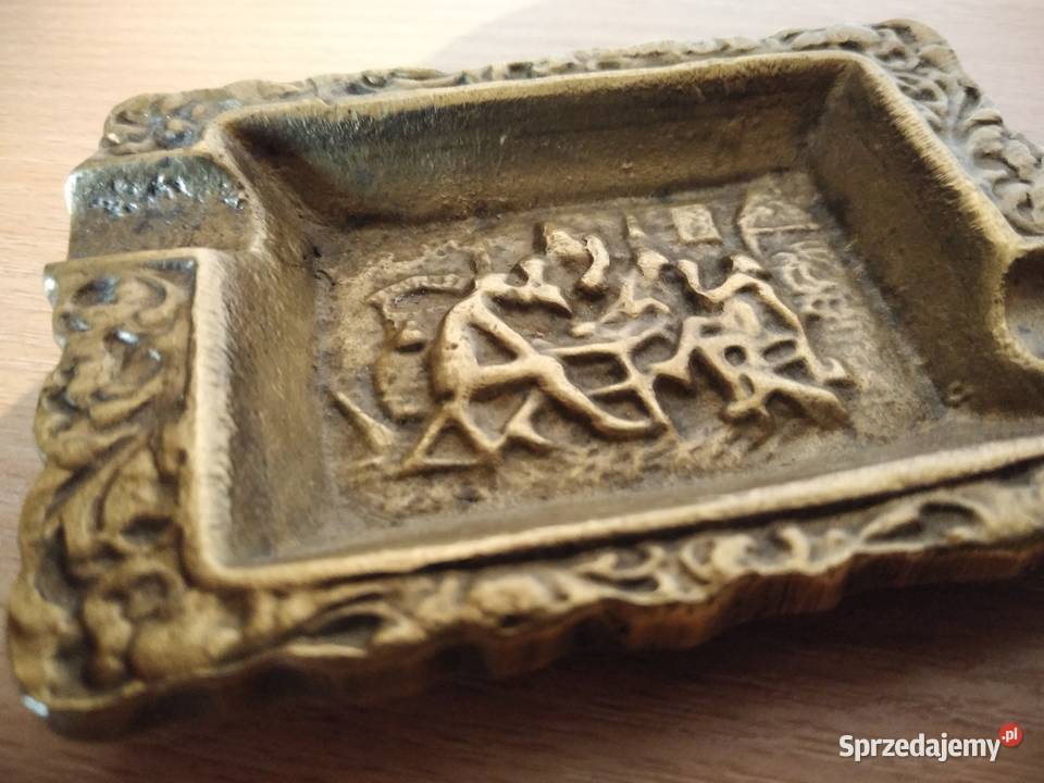 Stara mosiężna popielniczka popielnica z czasów Dąbrowa Górnicza sprzedam