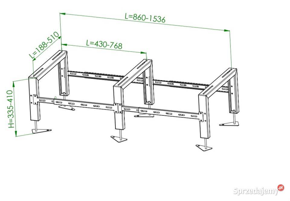 Stelaż wspornik pompy ciepła klimatyzacji Stal Klimatyzatory Podolany
