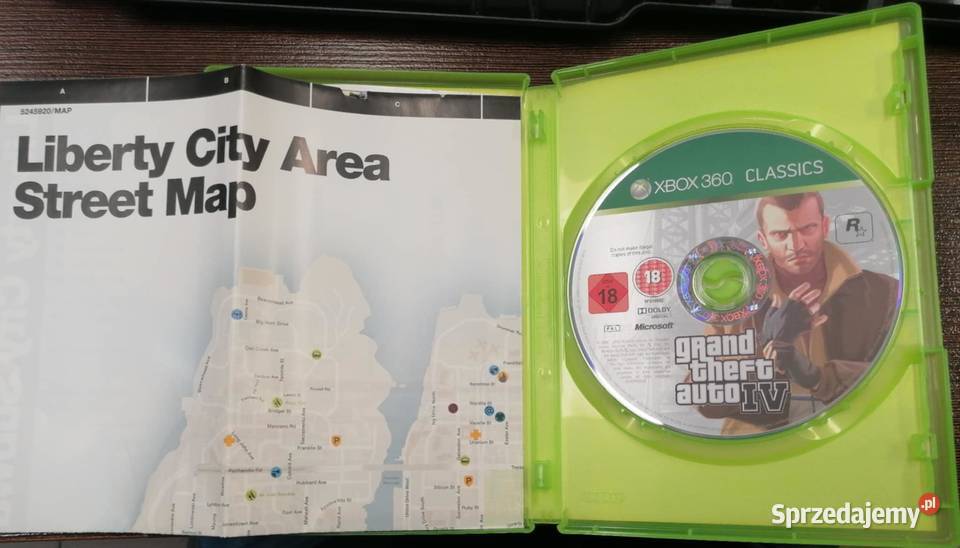 Gra GTA IV mapa Xbox 360 warmińsko-mazurskie Elbląg