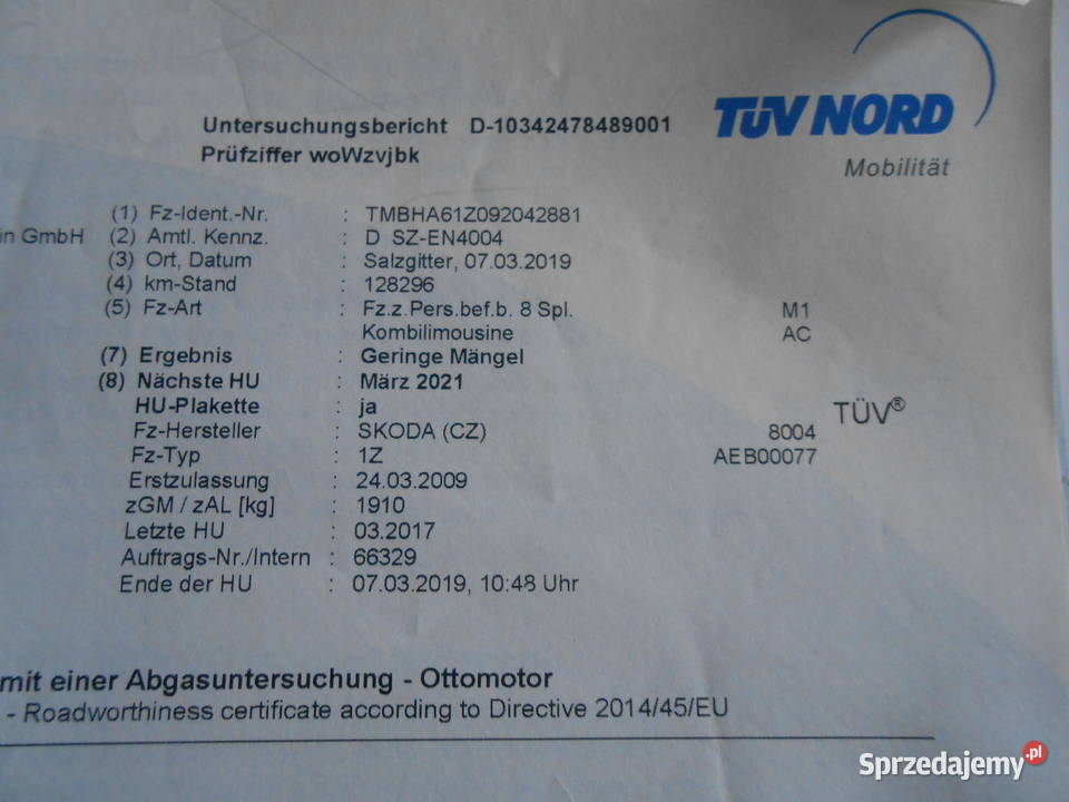 SKODA OCTAVIA II 2009r LIFT 16 MPi 102 SERWIS manualna