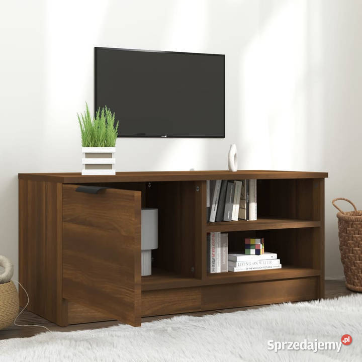 Szafka pod telewizor brązowy dąb 80x35x365 mazowieckie Warszawa