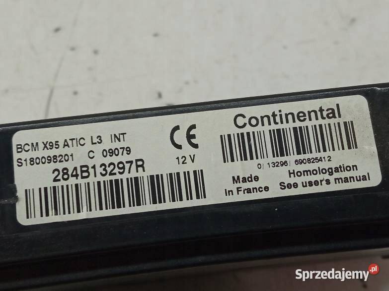 SKRZYNKA BSI 284B13297R BCM X95 S180098201 Rok produkcji 2009