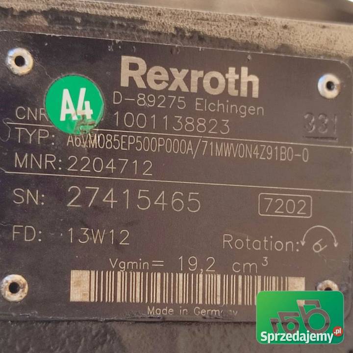 Hydromotor Pompa 1001138823 Rexroth A6VM085 JLG Wilkowo