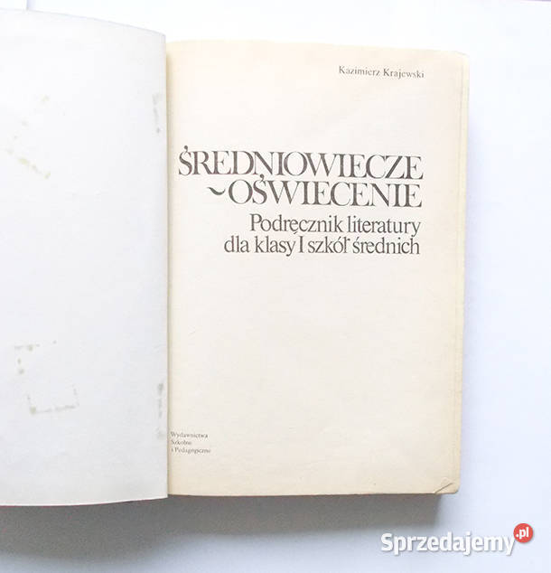 podręcznik średniowiecze oświecenie język polski tradycyjny podręcznik