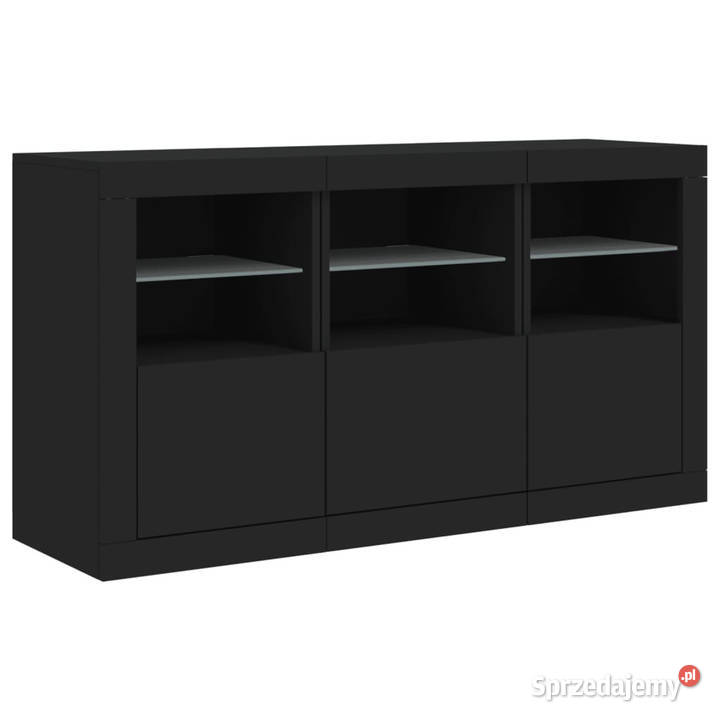 Szafka z oświetleniem LED czarna 123x37x67 Warszawa sprzedam