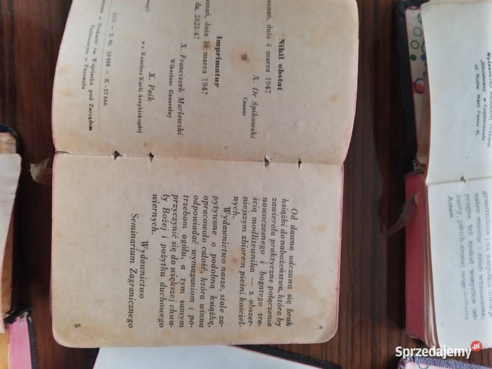 Stare książeczki do nabożeństwa Antykwariat Nakło nad Notecią sprzedam