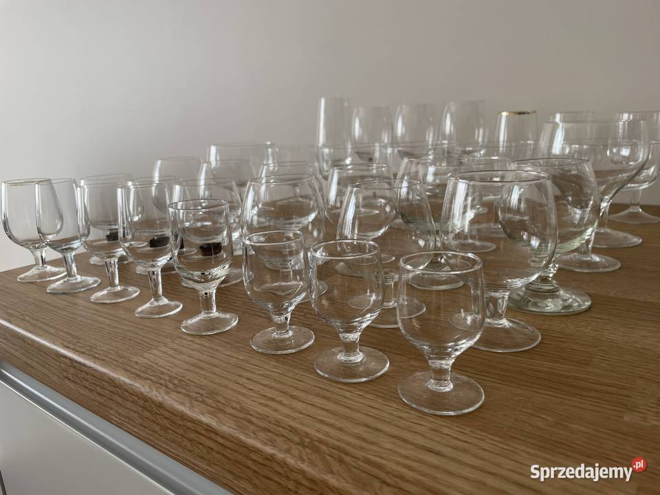 szkło kieliszki do alkoholi PRL Pruszcz Gdański