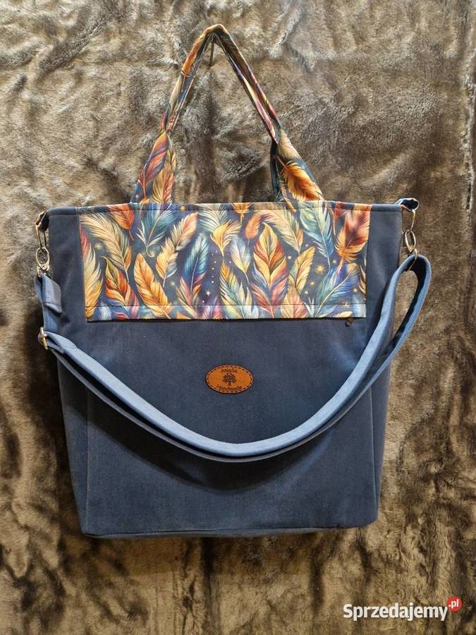 Torba na ramię handmade niebieski dolnośląskie sprzedam