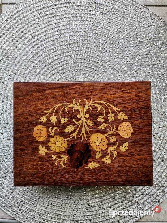 Stara szkatułka z pozytywką Art Deco