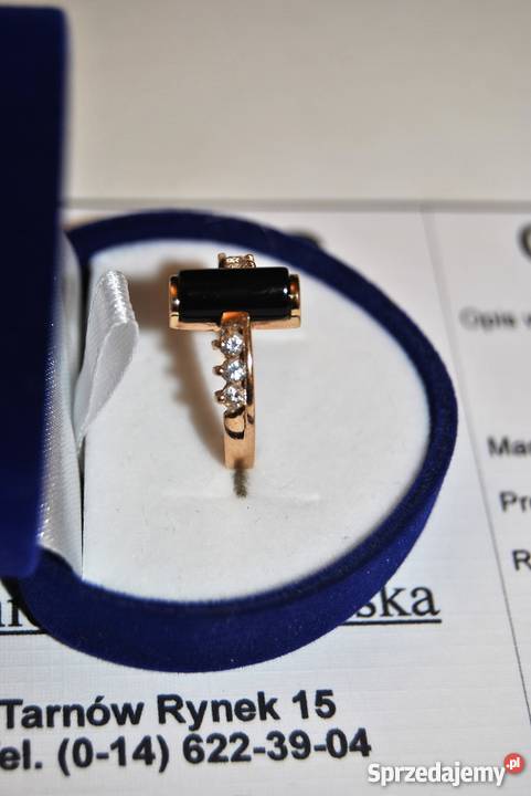 Okazja Sprzedam złoty pierścionek z Onyksem małopolskie