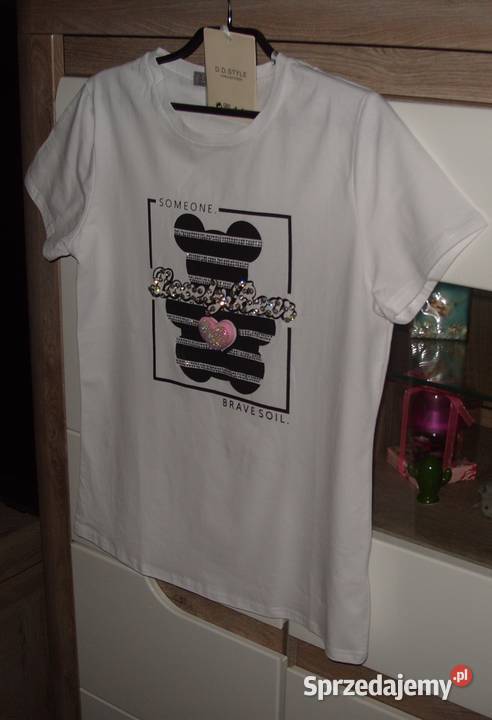 TSHIRT miś cyrkonie Serduszko 3DNOWY r SM