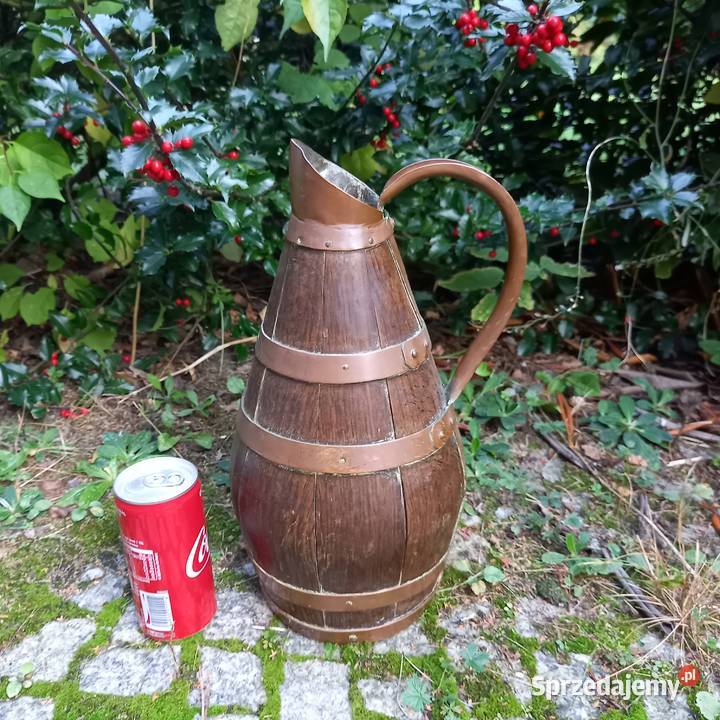Stary drewniany francuski dzban na cydr Warszawa