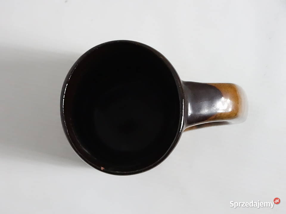 Kultowy Kufel Ceramiczny Vintage PRL Boho Biłgoraj