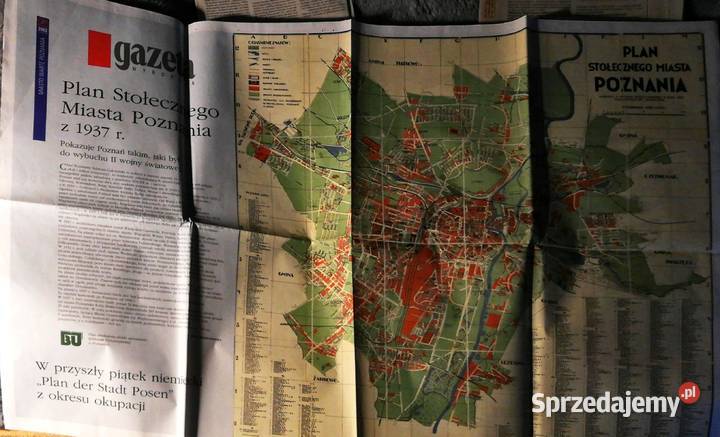 Plan Poznania z 1937 roku Wronki