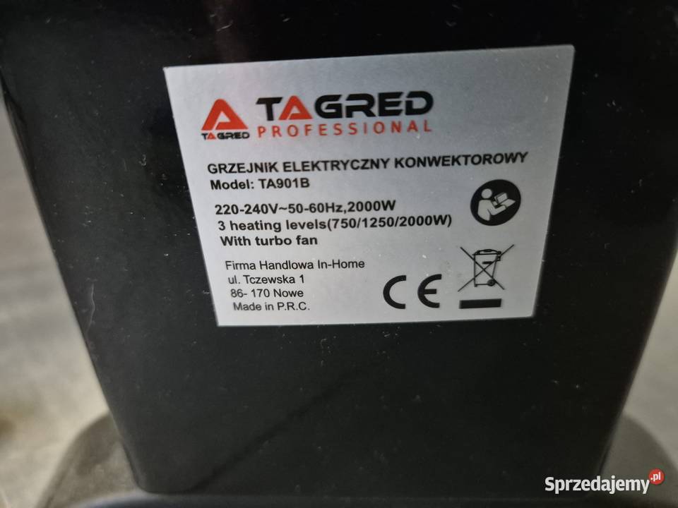 Syndyk sprzeda Grzejnik elektryczny Tagred pomorskie Wejherowo