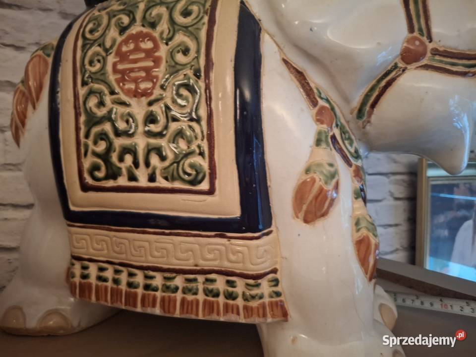 Słoń porcelana Chińska kwietnik Warszawa